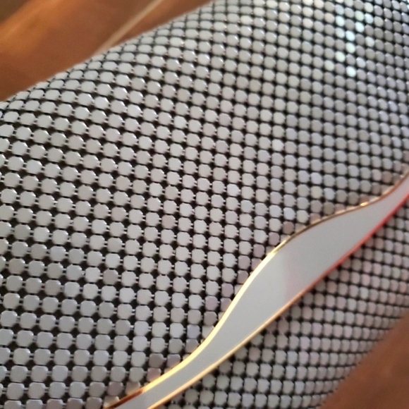 VINTAGE Elka Grey Chainmail Metal Mesh Purse with Snake Shoulder Strap - Picture 5 of 12